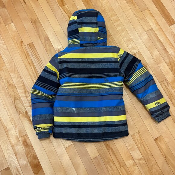 686 infiDry Jacket Waterproof Thermal Boy's Youth Medium Blue Grey Snowboard Ski - Picture 10 of 13